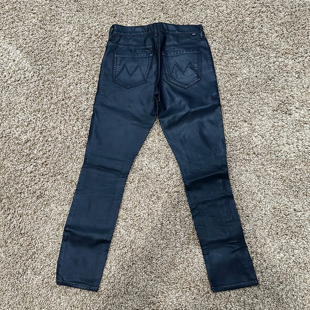 MOTHER Faux Leather Pants - The Muse Ankle 25